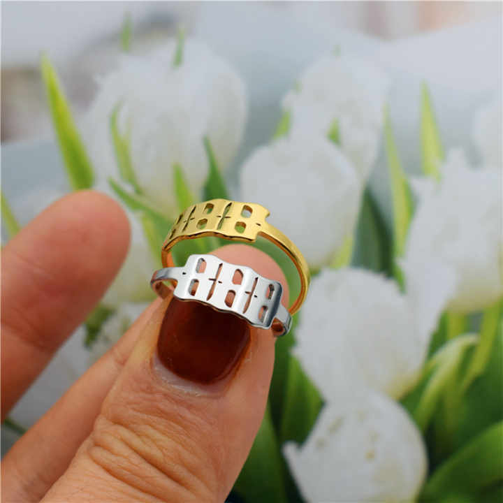 Personalized Angel Number Ring
