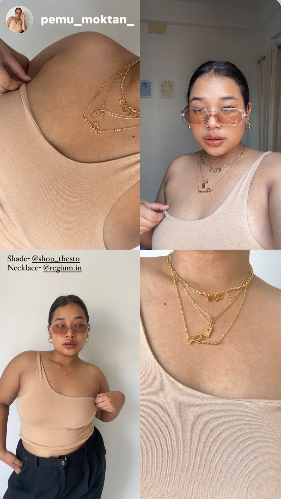 Custom 4 layered necklace set