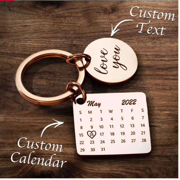 Personalised Calendar Keychain