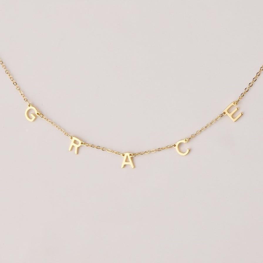 Custom Letter Name Necklace