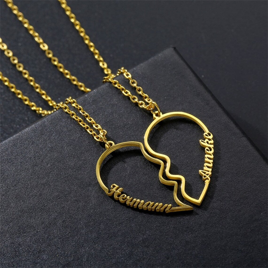 Combined Heart Couple Necklace