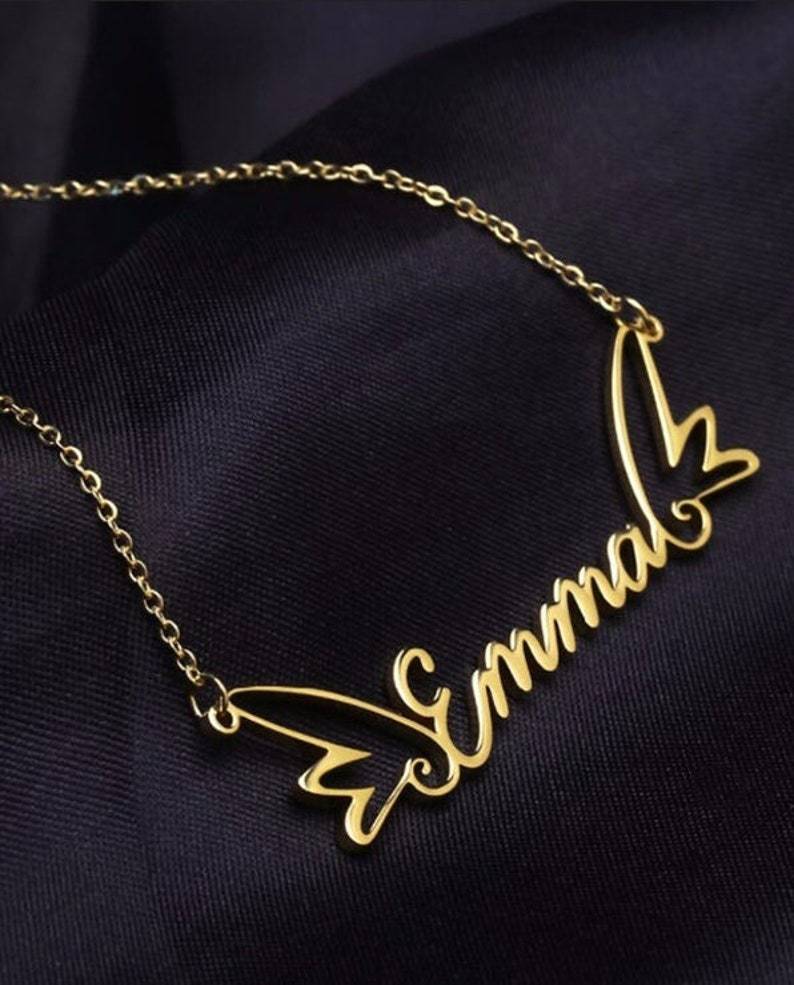 Wings Customised Name Necklace